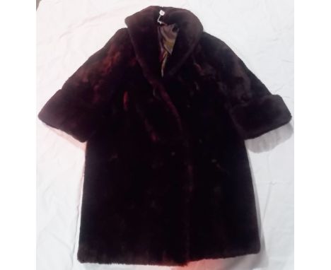 Ladies 3/4 length brown mink coat