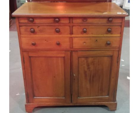 Late George III mahogany gentlemans dressing chest by Holland & Sons, a rectangular  moulded top over an arrangement of four 