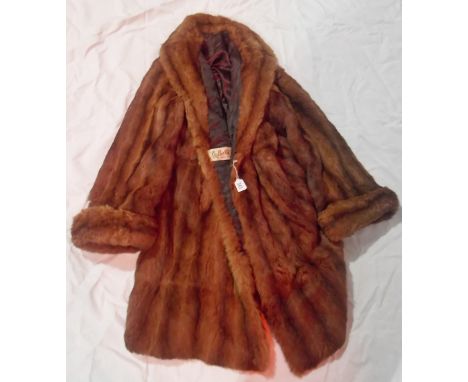 Ladies brown mink fur coat