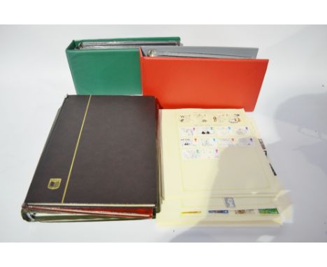Box of Great British stamps, used and mint, Victorian and later, two stock books and two  first day cover albums