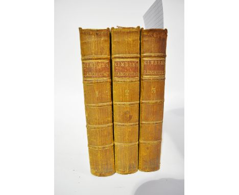 Kimber E and Johnson R, ' The Baronetage of England…..' London 1771, Vols I - III, original  calf bindings (3)