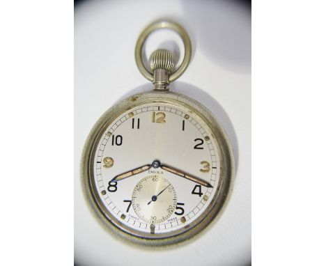 Doxa military issue pocket watch, broad arrow and G.S.T.P H08926 to the back
