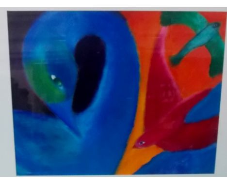 RACHAEL LEVINE (1957) 'Love and Light' Mixed media on paper Inscribed verso 15.5" x 19"