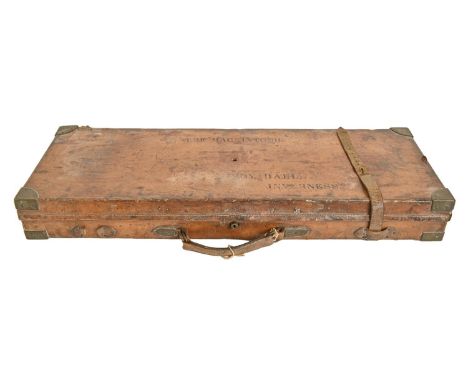 Sporting interest. A Victorian leather covered oak shotgun case, James Purdey &amp; Sons Gunmakers London W, 1877,&nbsp;the b