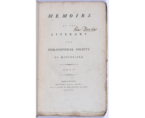 Manchester in the Enlightenment. Memoirs of the Literary and Philosophical Society of Manchester, volume I only, Warrington: 