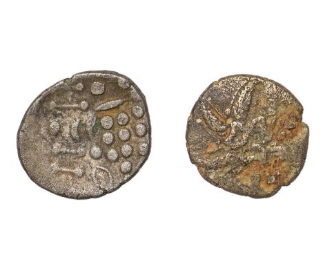 Celtic, an early uninscribed base metal Stater; another a plated Stater (2)  