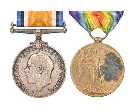 WWI, pair British War Medal and Victory Medal 307636 Pte J Howe W RID R  