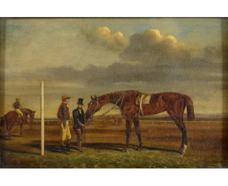 R Dodd, 19th century - Portrait of "Arras" Winner of the Oaks, 1851,&nbsp;signed and dated 1867, oil on panel, 21 x 31.5cm  V
