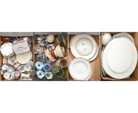 Miscellaneous ceramics and glass, including a Cauldon part dinner service, Gaudy Welch tea ware, etc  