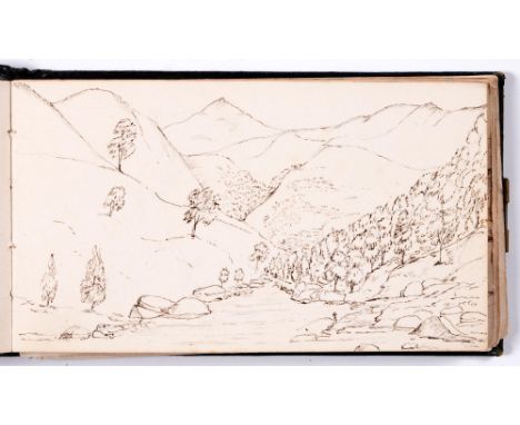 English School, mid 19th c - Sketches Taken in North West Wales, 67, in album, each inscribed on the reverse of the preceding