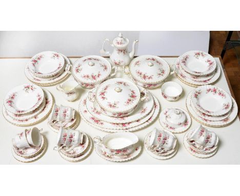 A Royal Albert Lavender Rose pattern dinner and tea service, printed mark  Good condition and first quality. Please note not 