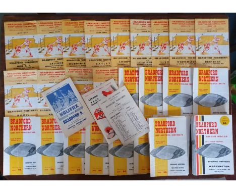 Assortment of 69 1960's Bradford Northern Rugby League Programmes 