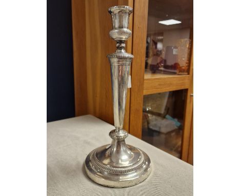 Antique Georgian Silver Plate Candlestick, by Matthew Boulton (1728-1809) - 31cm high