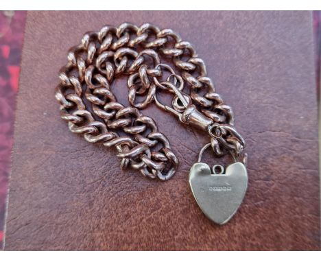 9ct Gold Gate Padlock Bracelet - 27.9g