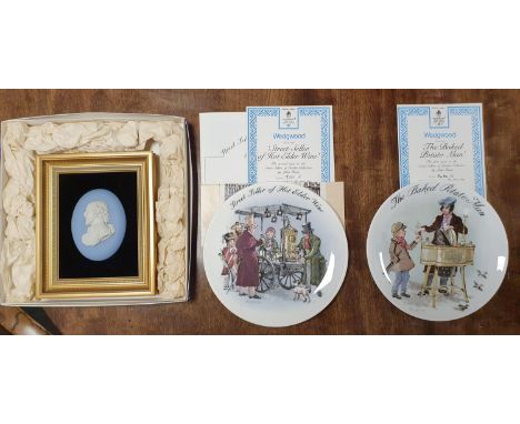 Collection of Wedgwood Boxed Plates and Plaques inc Street Sellers of London, Anniversary Plates + a Shakespeare Medallion Po