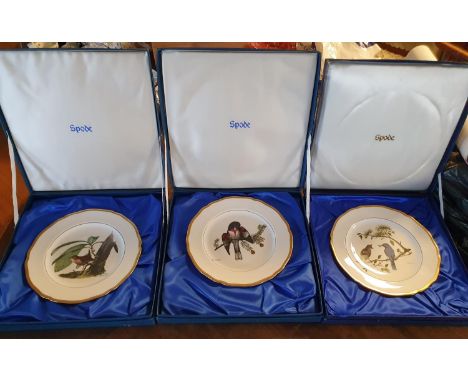 Collection of Nine Boxed Spode Wildlife Bird Plates