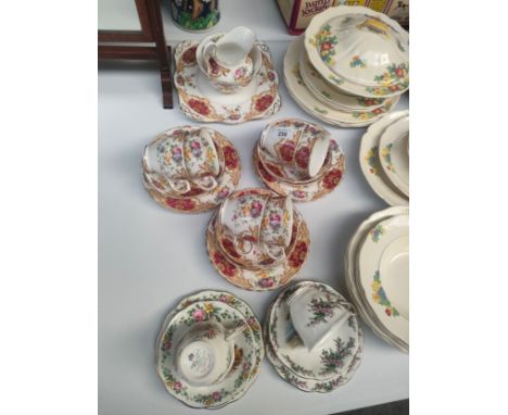 Tuscan Provence tea service together with royal Albert cups and saucers . 