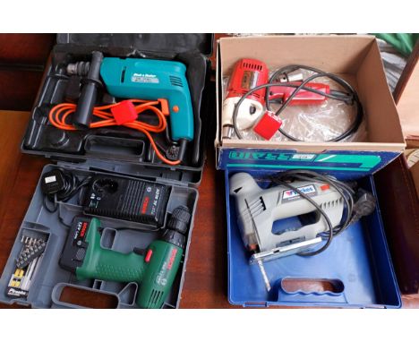 A lot of tools to include Bosch drill, Wickes saw, Black &amp; Decker etc 