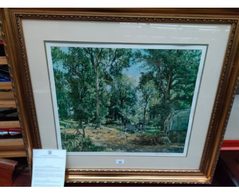 Large James McIntosh Patrick print set in gilt framing 