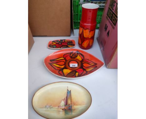 Retro poole pottery studio base , dishes etc 