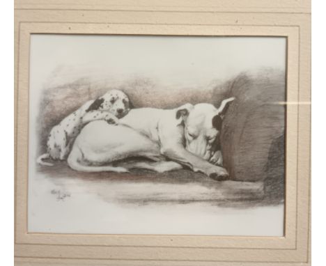 Small print depicting sleeping dogs [30x22cm] 
