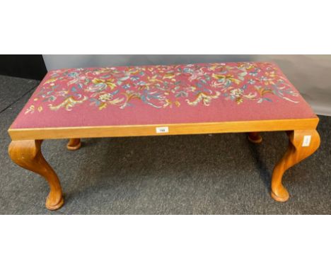 20th century window stool. Tapestry top. [42x96x42cm] 