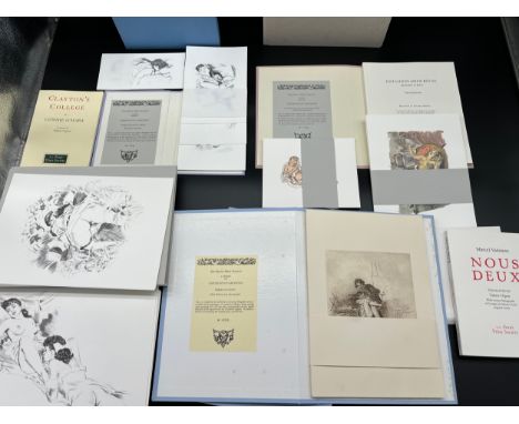 Collection of The Erotic Print society Prints and binders. Limited editions. 