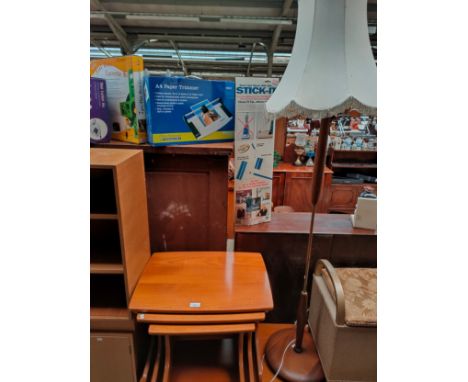 Mid century nest of tables together with mid century floor lamp 