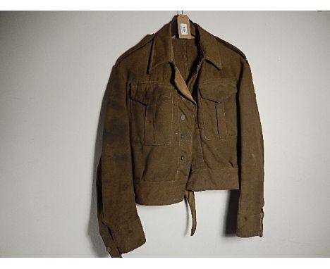 A Royal Army Service Corps 13th infantry division WWII '37 pattern battle dress jacket 