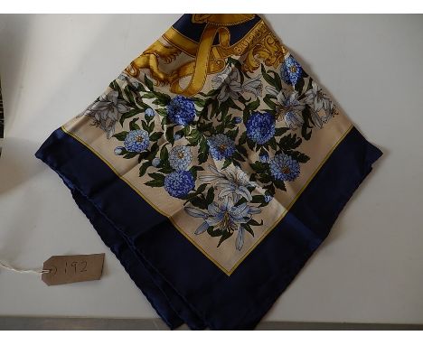 A vintage Burberrys' of London pure silk scarf 85cm x 85cm approx.  