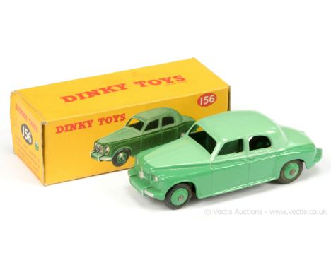 Dinky 156 Rover 75 Saloon - two-tone green, ridged hubs with smooth tyres, silver trim, (large baseplate lettering with 156) 