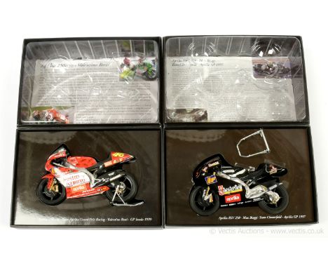 Minichamps (1/12th scale) - "Valentino Rossi Collection" Aprilia 250 "Imola 1999" and Aprilia RSV250 "Max Biaggi" "Aprilia 19