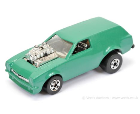 Hot Wheels (Mattel) Poison Pinto - finished in drab green body, chrome engine (Made in France) - this example is generally Ex