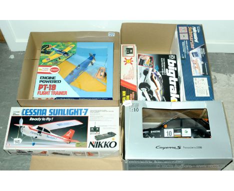 A group to include reissue "Bigtrak"; Nikko Cessna radio-controlled Plane; Submarine; Einco Porsche 924 Turbo; Cox Engine Pow