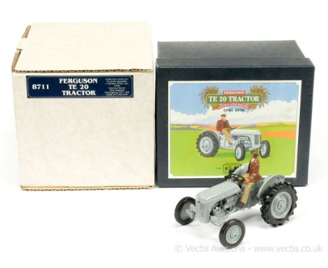 Britains 8711 Ferguson TE20 Tractor - limited edition finished in grey including hubs, with figure driver - all contained in 