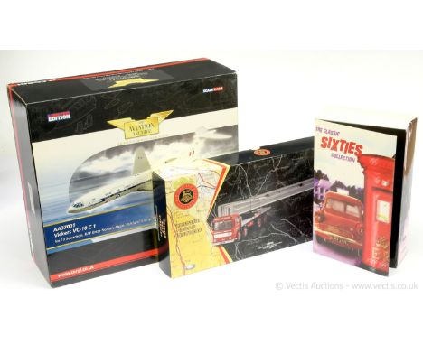 Corgi group to include CC10302 AEC Ergo "British Road Services"; CP99136 "Royal Mail" 3-piece Gift Set and Aviation Archive (