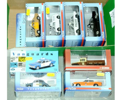 Lledo / Corgi / Vanguards a group of (1/43rd scale) mainly Police Vehicles to include VA08207 Triumph "Dorset &amp; Bournemou