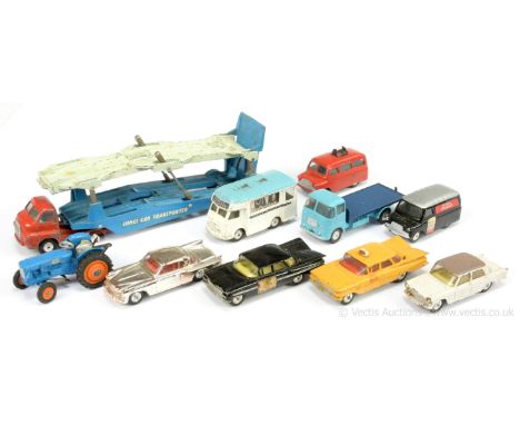 Corgi unboxed group to include Bedford "Evening Standard" Delivery Van; Bedford Type S Carrimore Car Transporter; Fordson Pow