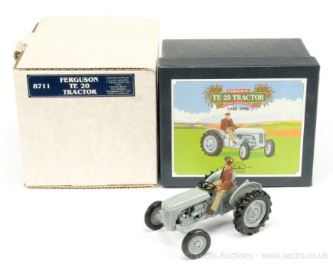 Britains 8711 Ferguson TE20 Tractor - limited edition finished in grey including hubs, with figure driver - all contained in 