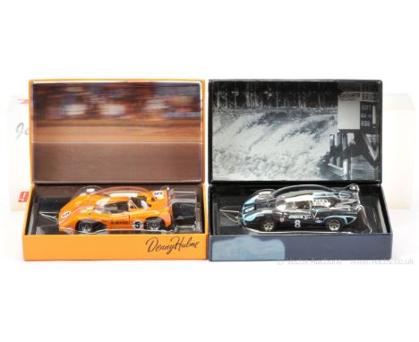 GMP (1/43rd scale) "Jerry Grant" Lola T70 1966 - two-tone blue, racing number 8 &amp; "Denny Hulme" McLaren High Wing - orang