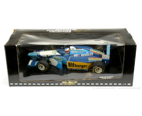 Minichamps (1/18th scale) - "Michael Schumacher Collection" Benetton Renault B194 / B195 - blue, white, racing number 1 - Min