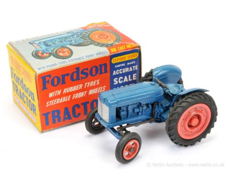 Clifford Series Fordson Tractor - finished in blue, orange hubs with black rubber tyres - overall condition is generally Good