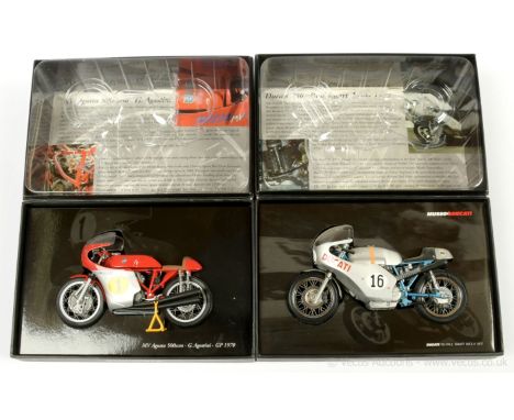 Minichamps (1/12th scale) Ducati 750 "Paul Smart" 1972 and MV Agusta 500 "G Agostini" 1970 - conditions are generally Near Mi