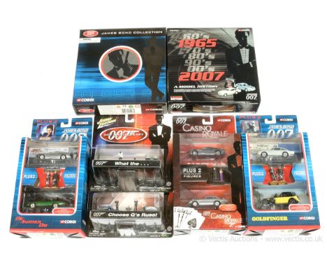 Corgi "James Bond" group to include; (1/36th scale) - A Model History 2-Piece Set to include; Aston Martin DB5; Smaller Scale