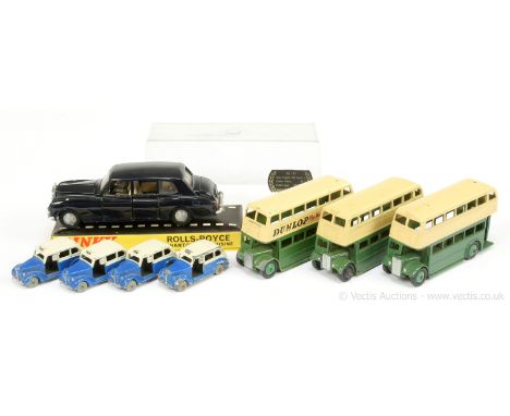 Dinky 152 Rolls Royce Phantom V Limousine - navy blue - Good Plus (does have broken mirrors) in a generally Good Plus rigid p