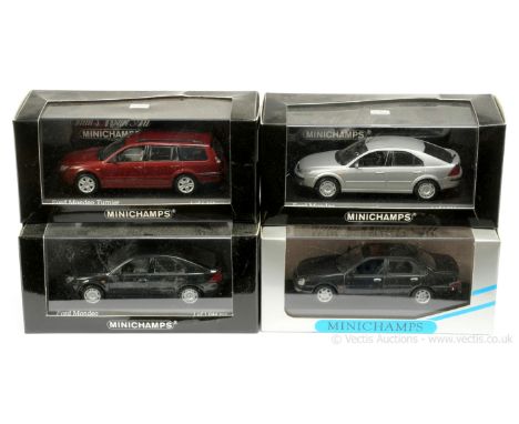 Minichamps (1/43 Scale) group of Ford Models (1) Scorpio Saloon - graphite grey; (2) Mondeo - silver (Ltd 1044); (3) same as 