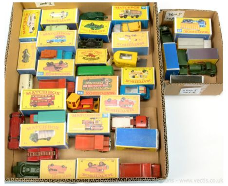Matchbox Regular Wheels a group to include 9c Marquis Fire Engine; 21c Commer Milk Float; 47b Commer Ice Cream Canteen; 71a M