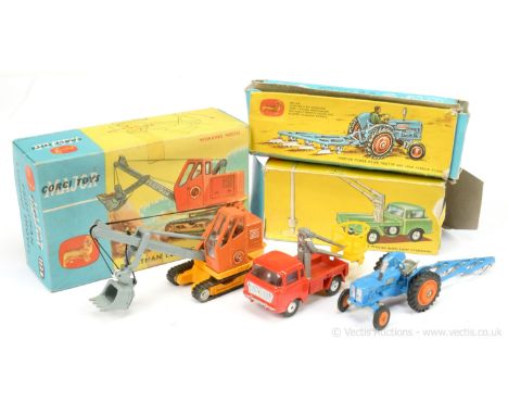 Corgi Group to include; 1128 Priestman Luffing Shovel - orange, yellow base with chrome rollers &amp; black rubber tracks, gr