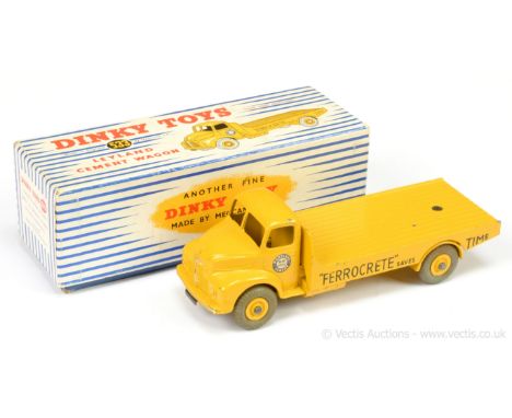Dinky 533 Leyland Cement Wagon "Ferrocrete / Portland Cement" - yellow including Supertoy hubs with grey treaded tyres, silve