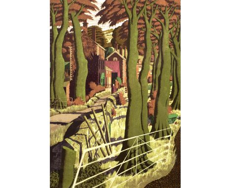 Simon Palmer (British, 1956) "Small farmer and the large farm worker",  lithograph signature and edition to margin, 37/350 fr